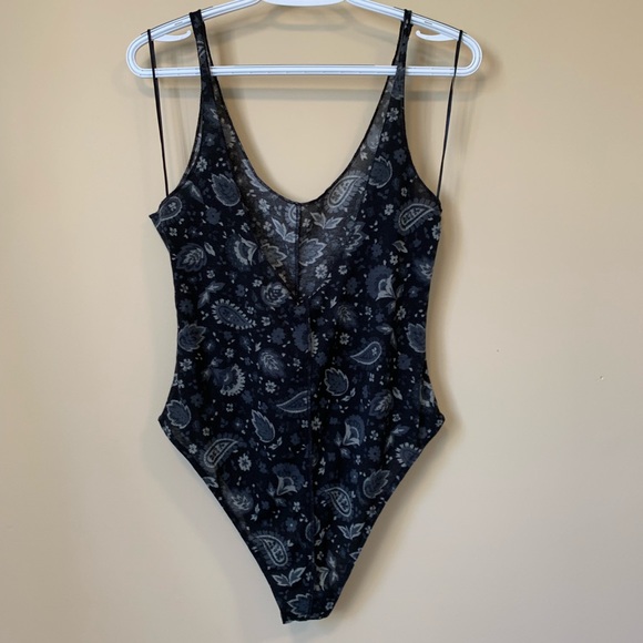 Free People Intimates Scooped Up Print Bodysuit - Picture 4 of 8